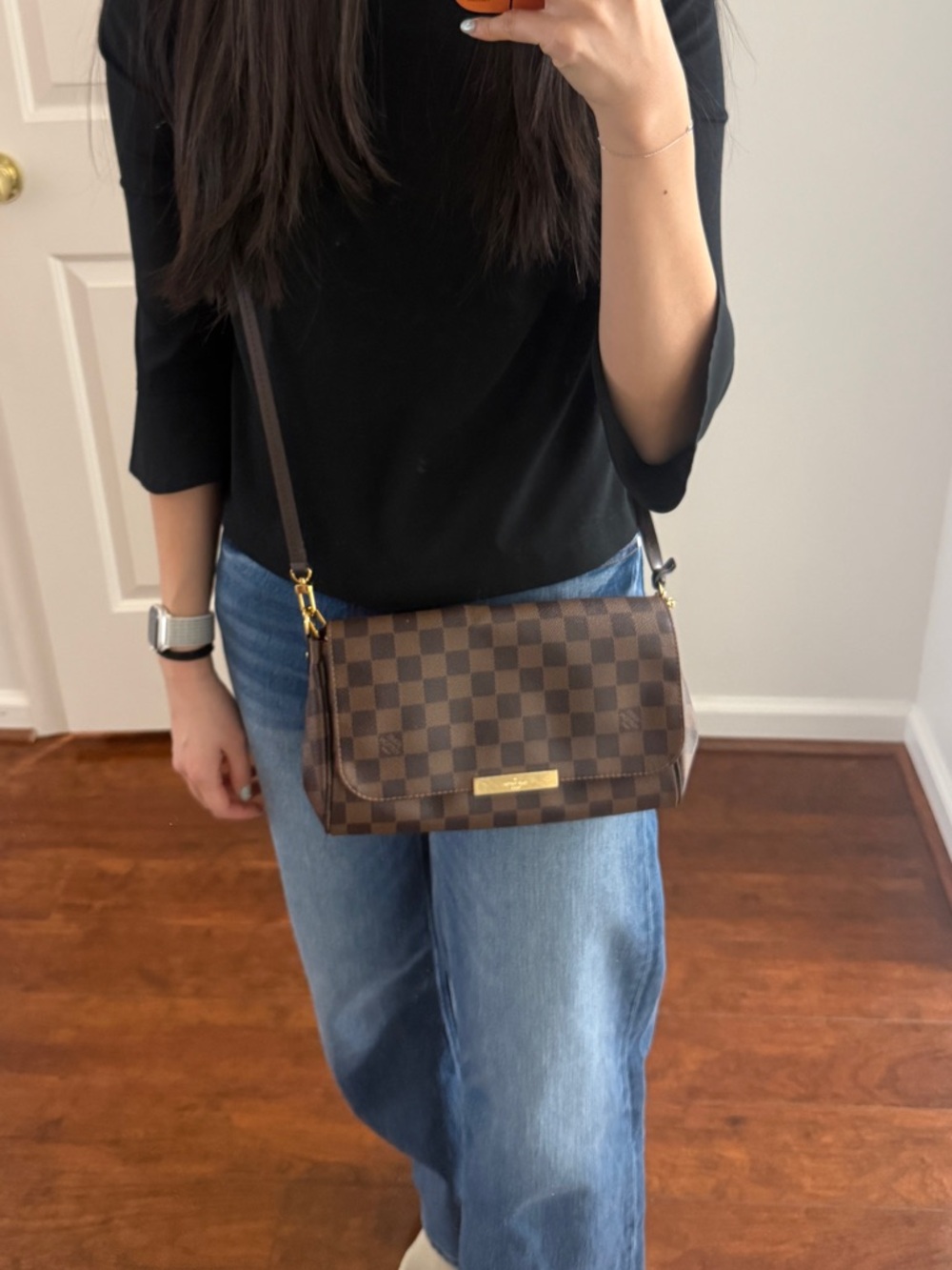 Louis Vuitton Brown Damier Favorite MM Crossbody Bag - Picture 3 of 17